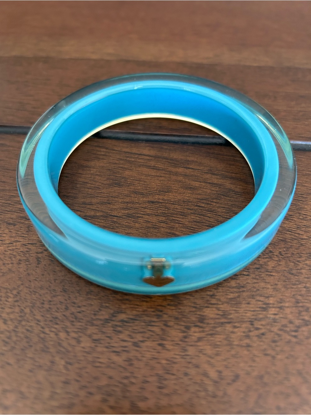 Authentic Kate Spade New York Resin Bangle Bracelet – Turquoise Blue & Clear